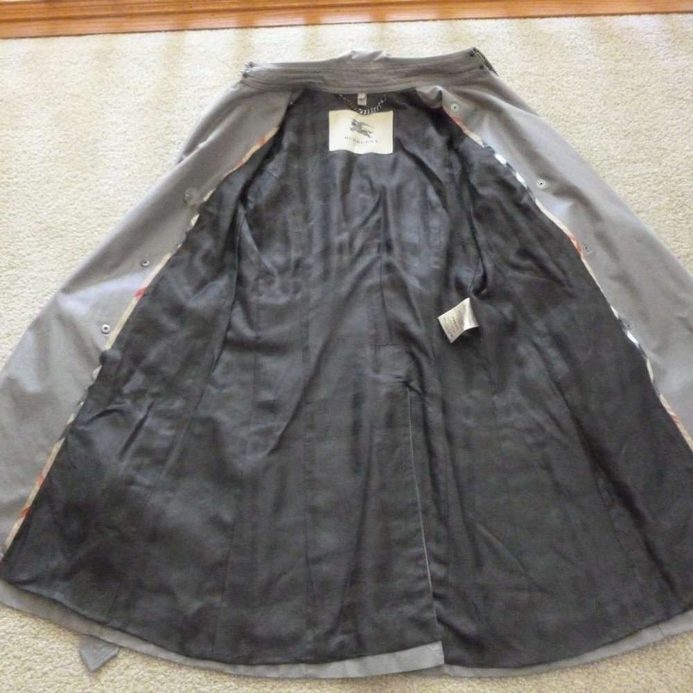 Burberry Gray Double-Breasted Trench Coat - Picture 5 of 9